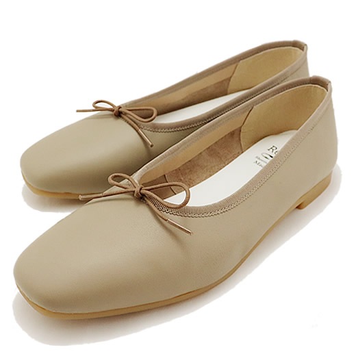 Recipe レシピ RP-262 深リボンバレエ GG グレージュ スリッポン