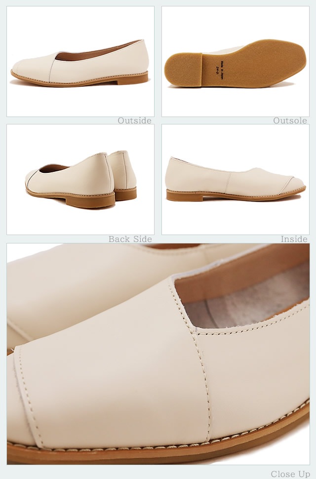 Recipe レシピ RP-531 斜めラインスクエアシューズ IV アイボリー スリッポン スリップオン 靴 レディース 返品交換送料無料 Recipe レシピ RP-531 斜めラインスクエアシューズ IV アイボリー