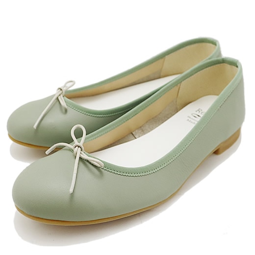 Recipe レシピ RP-542 リボンバレエ LGR ライトグリーン スリッポン