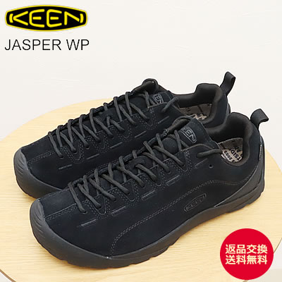 KEEN キーン メンズ JASPER WP ジャスパー ウォータープルーフ BLACK/BLACK ブラック/ブラック 靴 スニーカー シューズ アウトドア 防水 フェス 【返品交換送料無料】