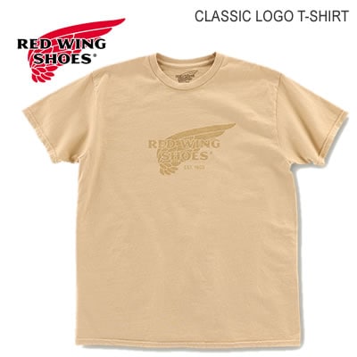 RED WING レッドウィング Classic Logo T-shirt クラシック ロゴTシャツ CREAM クリーム MADE IN USA アメカジ
