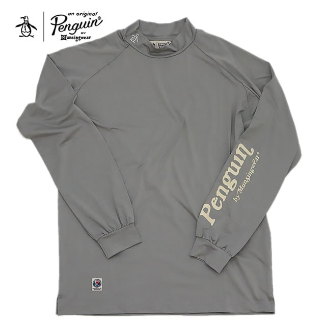 30%OFF【即納】Penguin by Munsingwear ペンギン バイ マンシングウェア STRETCH LONG SLEEVE MOCK NECK ストレッチ ロングスリーブ モックネック GRAY グレー メンズ Tシャツ 【正規取扱店】