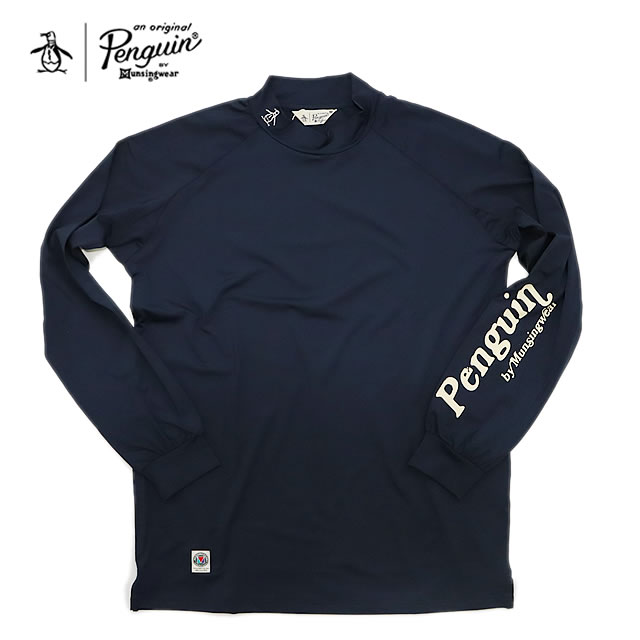 30%OFF【即納】Penguin by Munsingwear ペンギン バイ マンシングウェア STRETCH LONG SLEEVE MOCK NECK ストレッチ ロングスリーブ モックネック NAVY ネイビー メンズ Tシャツ 【正規取扱店】