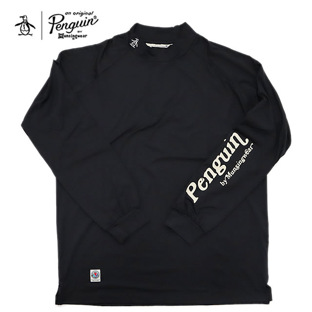 30%OFF 【即納】Penguin by Munsingwear ペンギン バイ マンシングウェア STRETCH LONG SLEEVE MOCK NECK ストレッチ ロングスリーブ モックネック BLACK ブラック メンズ Tシャツ 【正規取扱店】