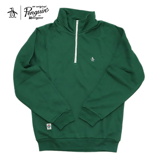 30%OFF 【即納】Penguin by Munsingwear ペンギン バイ マンシングウェア HALF ZIP SWEAT SHIRT ハーフジップ スェット シャツ GREEN グリーン メンズ 【正規取扱店】