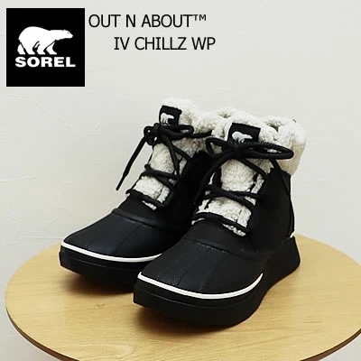(取寄) ソレル レディース アウト n アバウト Iv ウォータープルーフ SOREL women Out N About IV Chillz Waterproof Black/Chalk SOREL ソレル レディース OUT N ABOUT IV CHILLZ WP アウト アンド