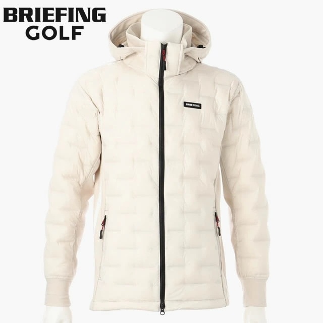 【即納】BRIEFING GOLF ブリーフィング ゴルフ MS HYBRID DOWN PARKA メンズ ハイブリット ダウン パーカー BEIGE ベージュ ダウンジャケット 防寒 快適【正規取扱店】ルフエ ruffue