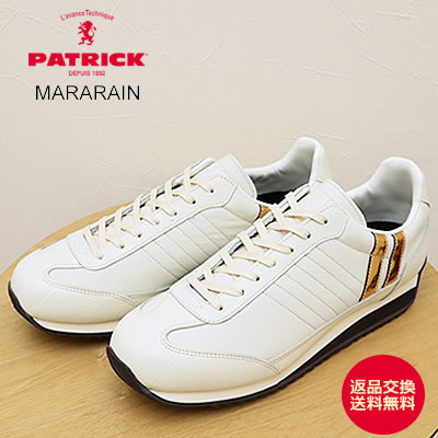 PATRICK パトリック MARARAIN マラレイン WH/GD ホワイト/ゴールド 靴 スニーカー ビジネス カジュアル シューズ 日本製マラソン　防水 雨用 【返品交換送料無料】