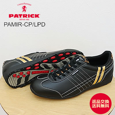 PATRICK パトリック PAMIR-CP/LPD パミール・カップ/レオパード BLK ブラック 靴 スニーカー スパイクレス ゴルフシューズ　日本製 【返品交換送料無料】