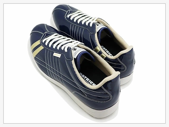 PATRICK パトリック SULLY-CP/EN シュリ—・カップ/エナメル NVY ネイビー 靴 スニーカー スパイクレス ゴルフシューズ　日本製 返品交換送料無料 PATRICK パトリック SULLY-CP/EN シュリ―・カップ/エナメル NVY