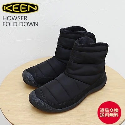 KEEN キーン レディース HOWSER FOLD DOWN ハウザーフォールド ダウン TRIPPLE BLACK/BLACK トリプルブラック/ブラック ブーツ 靴 スニーカー シューズ アウトドア キャンプ コンフォート 【返品交換送料無料】