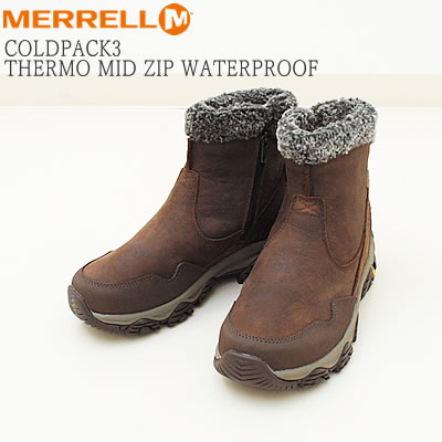 MERRELL メレル ウィメンズ COLDPACK3 THERMO MID ZIP WATERPROOF コールドパック サーモ ミッドジップ ウォータープルーフ CINNAMON シナモン レディース ウィンターブーツ 靴 シューズ 防滑 防水