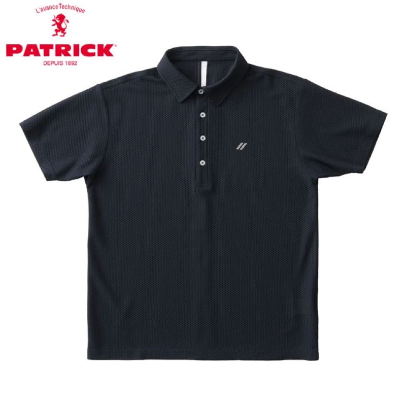 PATRICK GOLF パトリック ゴルフ メンズ プラスリッチメッシュポロシャツ NVY ネイビー 半袖シャツ ショートスリーブ 吸汗速乾 UVカット【返品交換送料無料】