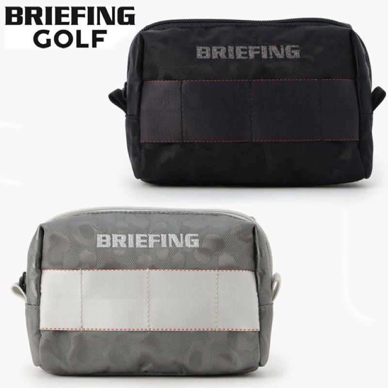 BRIEFING GOLF ブリーフィング ゴルフ MK POUCH M LEOPARD JQ ポーチ エムサイズ レオパード ジャガード BLACK ブラック GRAY グレー ラウンドポーチ メンズ レディース　【正規取扱店】ルフエ ruffue