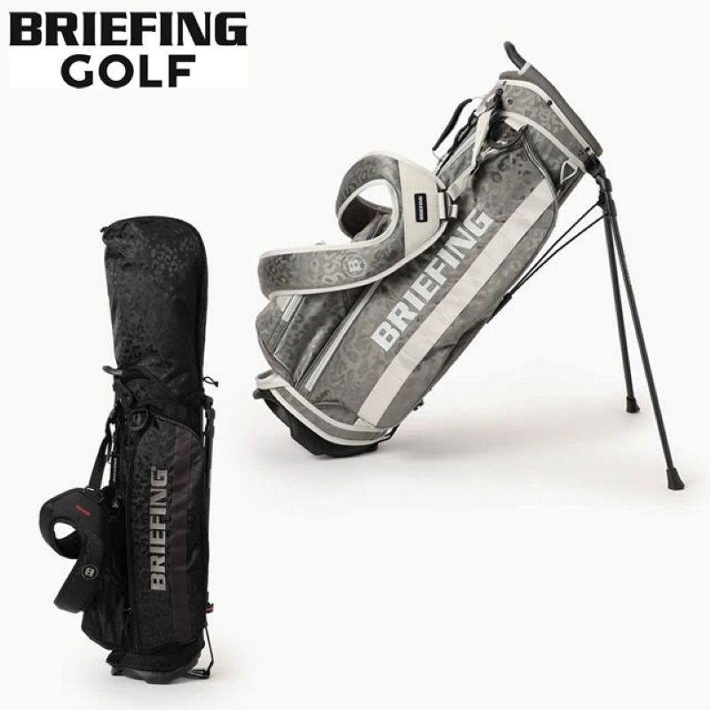 BRIEFING GOLF ブリーフィング ゴルフ キャディバッグ CR-4 #03 LEOPARD JQ BLACK ブラック GRAY グレー メンズ レディース 【正規取扱店】ルフエ ruffue 3.72kg