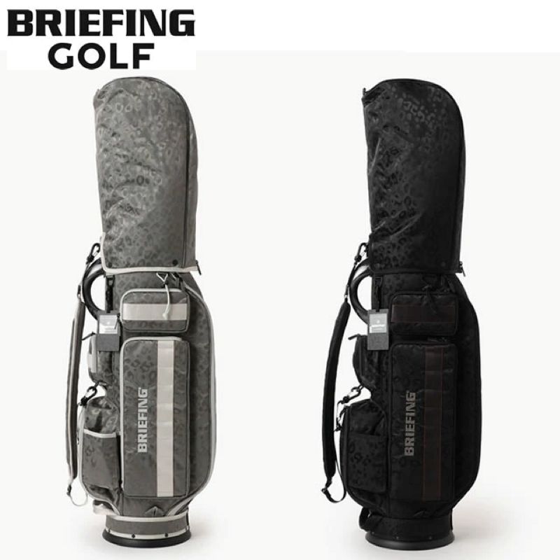 BRIEFING GOLF ブリーフィング ゴルフ キャディバッグ CR-6 #03 LEOPARD JQ BLACK ブラック GRAY グレー メンズ レディース 【正規取扱店】ルフエ ruffue 4.02kg