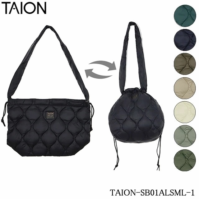 【即納】TAION タイオン MILITARY SOFT SHELL DOWN SHOULDER BAG ミリタリー ソフトシェル ダウン ショルダー バッグ バック ボディバック ショルダーバッグ