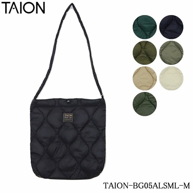 【即納】TAION タイオン MILITARY SOFT SHELL CROSS BODY DOWN BAG-M ミリタリー ソフトシェル クロスボディダウンバッグ ミディアム バック ボディバック ショルダーバッグ