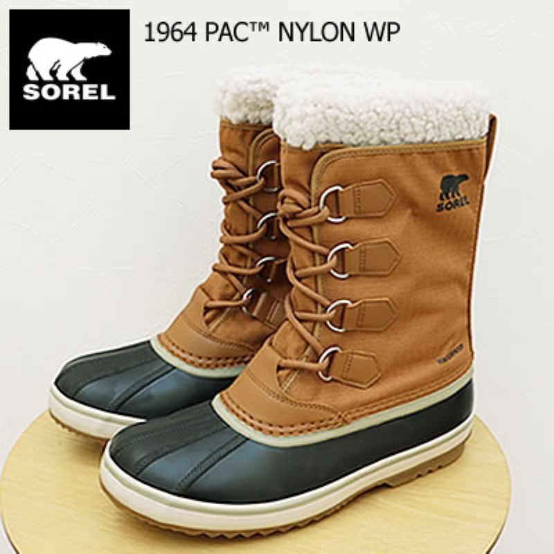SOREL ソレル 1964 PAC NYLON WP 1964 パックナイロン ウォータープルーフ Camel Brown, Black キャメルブラウン ブラック 靴 シューズ ウィンター ブーツ 防水 防寒 メンズ
