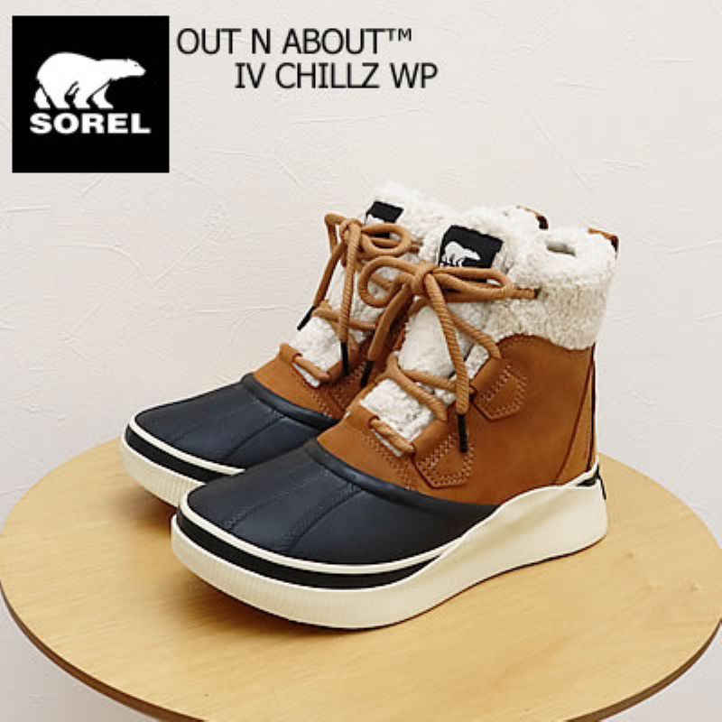 SOREL ソレル レディース OUT N ABOUT IV CHILLZ WP アウト アンド アバウト4 チルズ ウォータープルーフ Taffy, Black タフィー,ブラック 靴 シューズ 防水