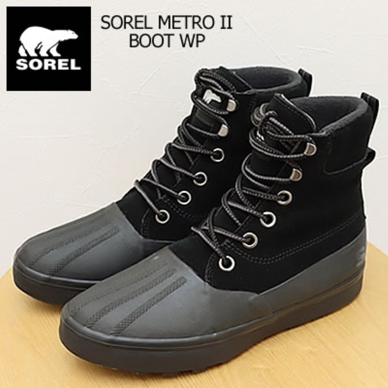 SOREL ソレル SOREL METRO II BOOT WP ソレル メトロ2 ブーツウォータープルーフ Black, Jet ブラック,ジェット CHEYANNE シャイアン 靴 シューズ ウィンター 防水 防寒 メンズ