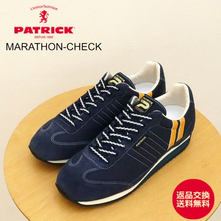 PATRICK パトリック MARATHON-CHECK マラソン・チェック NVY ネイビー 靴 スニーカー シューズ【返品交換送料無料】