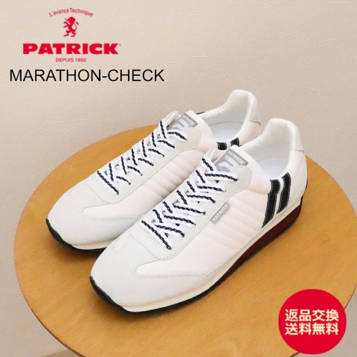 PATRICK パトリック MARATHON-CHECK マラソン・チェック WHT ホワイト 靴 スニーカー シューズ【返品交換送料無料】