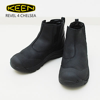 KEEN キーン REVEL 4 CHELSEA レヴェル フォー チェルシー BLACK/BLACK ブラック/ブラック 靴 シューズ ウィンターブーツ アウトドア 防水 サイドゴア 防滑ソール 【返品交換送料無料】