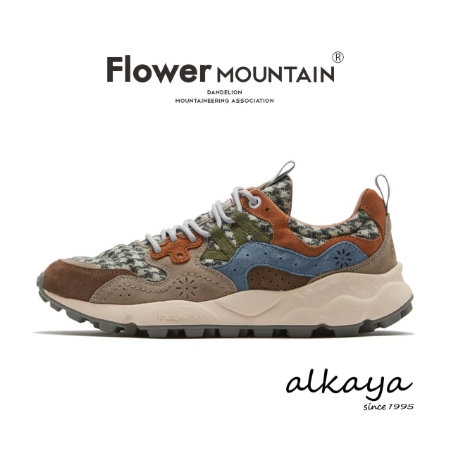 Flower MOUNTAIN フラワー マウンテン YAMANO3 ヤマノ3 GREEN&WHITE HOUNSTOOTH グリーン＆ホワイト ハウンドトゥース 靴 スニーカー シューズ メンズ レディース アウトドア【返品交換送料無料】