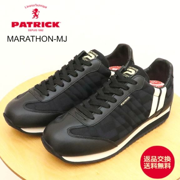PATRICK パトリック MARATHON-MJ マラソン・モザイクジャカード BLK ブラック 靴 スニーカー 軽量 軽いシューズ メンズ レディース ギフト プレゼント 贈り物【返品交換送料無料】