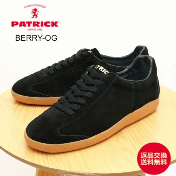 PATRICK  パトリック BERRY-OG ベリー・オリジン BLK ブラック  靴 スニーカー シューズ メンズ レディース ギフト プレゼント 贈り物【返品交換送料無料】