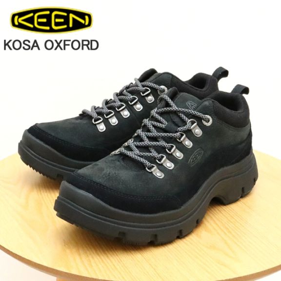 KEEN キーン レディース KOSA OXFORD コーサ オックスフォード BLACK/BLACK ブラック/ブラック 靴 スニーカー シューズ 防水 アウトドア コンフォート オックスフォード ローカット【返品交換送料無料】
