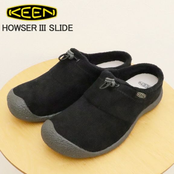 KEEN キーン HOWSER III SLIDE ハウザースリー スライド BLACK/MAGNET ブラック/マグネット スリップオン クロッグ 靴 スニーカー シューズ アウトドア キャンプ コンフォート【返品交換送料無料】