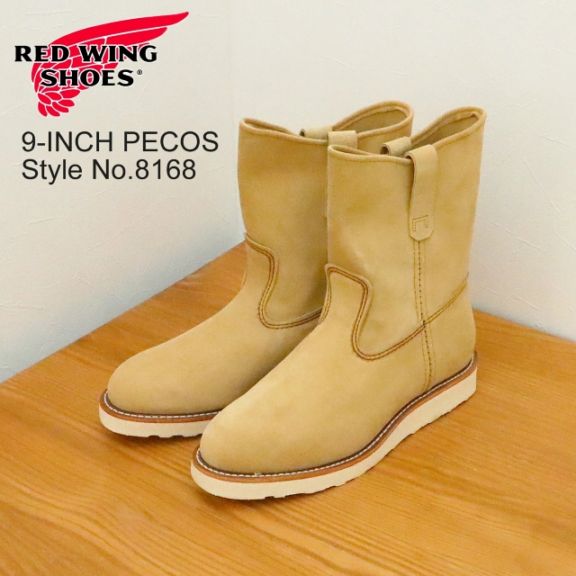 RED WING レッドウィング 8168 9-INCH PECOS 9インチ ペコス クッションソール HAWTHORNE ABILENE ROUGHOUT ホーソーン アビリーン ラフアウト スエード ギフト プレゼント 贈り物【返品交換送料無料】