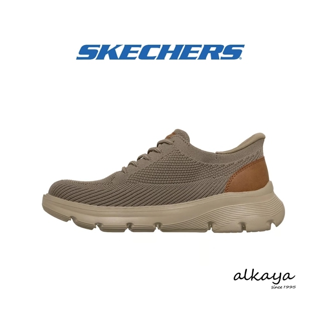 ★20％OFF★SKECHERS SLIP-INS スケッチャーズ スリップインズ ARCH FIT GARZA アーチフィット ガルザ KHK カーキ ブラウン メンズ 靴 スニーカー シューズ