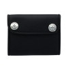 SMALL 3-FOLD WALLET - COW HIDE (BLACK)