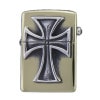 BRASS ZIPPO LIGHTER WITH CRUSADER CROSS