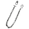 SMOOTH HOOK WITH SMOOTH LINKS WALLET CHAIN WITH T-BAR CZ