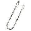 SMOOTH HOOK WITH MINI ROYAL CROSS LINKS WALLET CHAIN WITH T-BAR CZ