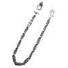 SMOOTH HOOK WITH MEDIUM MEAT LINK WALLET CHAIN WITH T-BAR CZ