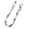 THUNDER HOOK - CROSS SKULL LINK WITH SMOOTH  SKULL LINKS WALLET CHAIN WITH T-BAR CZ