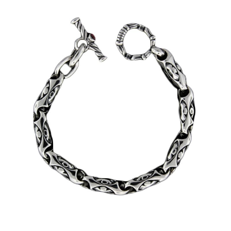 MEDIUM ROLLER CROSS BRACELET WITH T-BAR CZ | ブレスレット