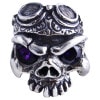 WELDER SKULL RING AMETHYST IN EYES (CZ)