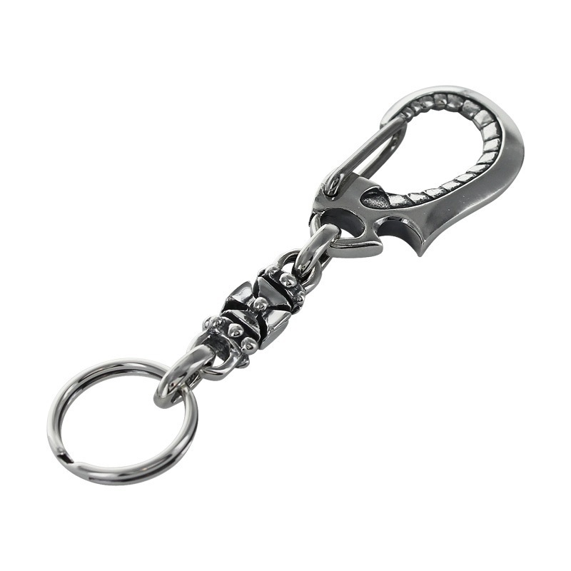 SPRING CLIP WITH CROSS LINK KEY CHAIN