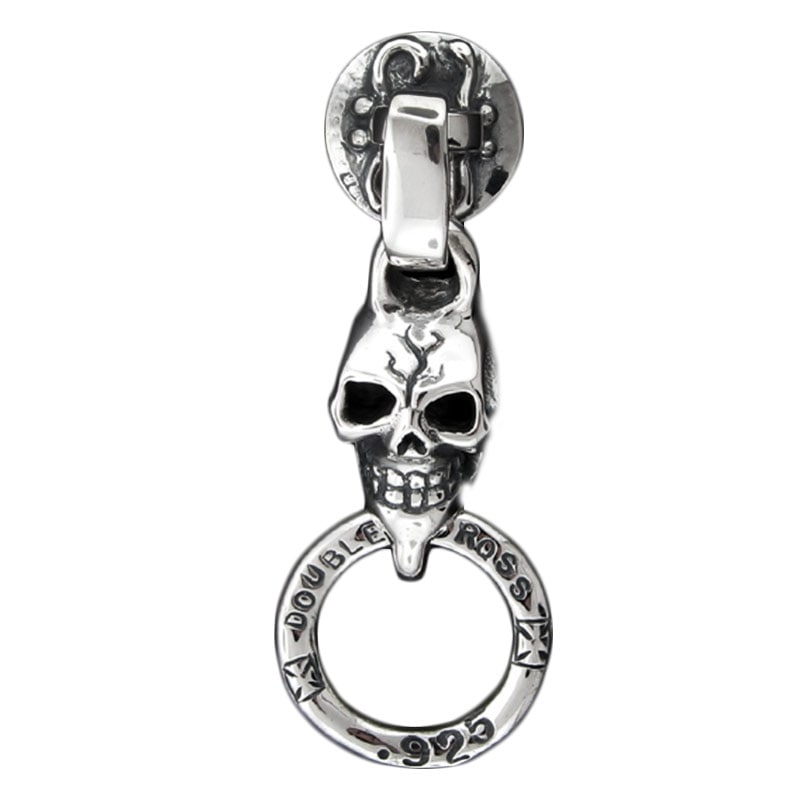 SKULL WITH DOUBLE CROSS RING TOGGLE