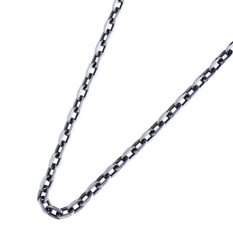 OVAL LINK CHAIN NECKLACE WITH T-BAR CZ