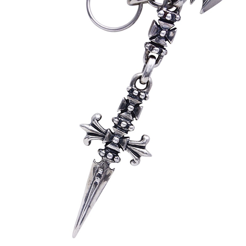 HOOK WITH CROSS LINK AND CROSS DAGGER KEY CHAIN