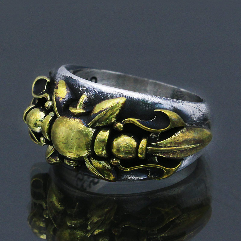本国オーダー商品/納期約4ヶ月前後】 POSEIDON RING WITH BRASS