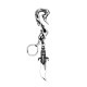 FLAMED HOOK AND BLADE KEY CHAIN