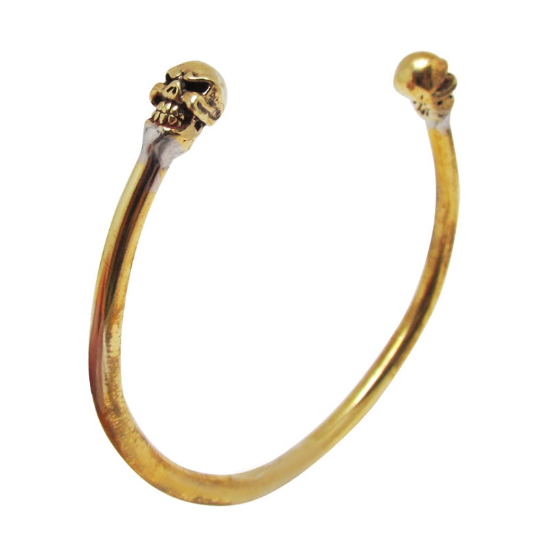 GOLD BRASS CHOMPS BANGLE